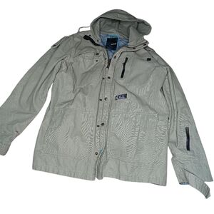 Hurley Men's Hooded Jacket light Olive Green Size XL